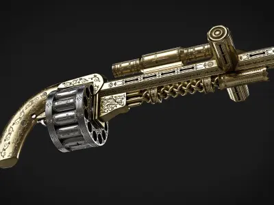 Constantine - Holy Shotgun Low-poly 3D model