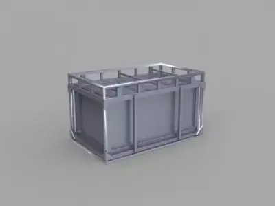 Container metal box 3D model purchase