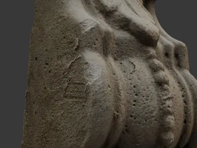 Antique Stone Corbel Scan Low-poly 3D model