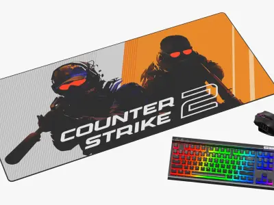 Counter-Strike 2 Gaming Set with RGB Keyboard and Mouse 3D model