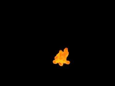 Explosion 2 flames 3D model