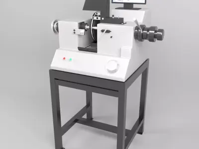 Laser Diamond Cutting Machine Low-poly 3D model