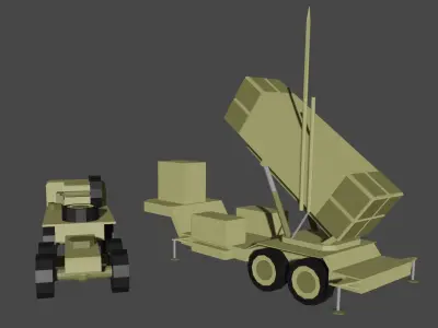 MIM-104 Patriot Low-poly 3D model