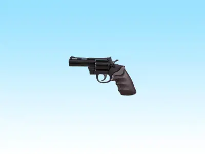 Colt Kodiak Revolver Modeling 3D Low-poly 3D model