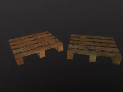 2 in 1 - Pallet with 2 different Skins Low-poly 3D model