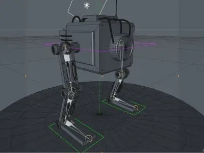 Super realistic Robot Low-poly 3D model