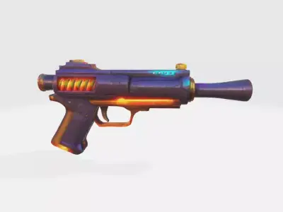 scifi pistol  Low-poly 3D model