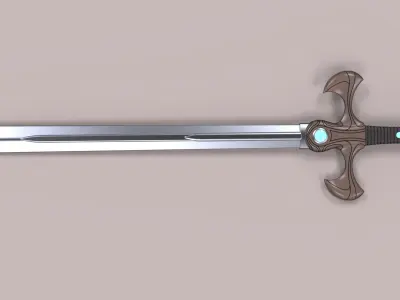 Fantasy sword 3D model buy