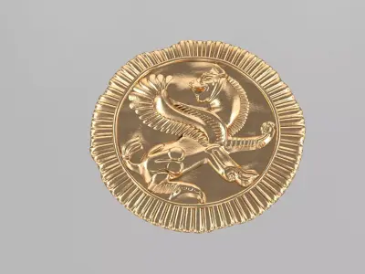 Golden Grifon The Oxus treasure 3D model