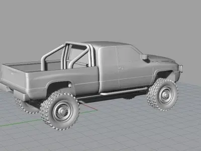 1996 Dodge Ram 1500 LIFTED Free 3D print model