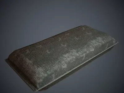Sandbag PBR Low Poly pillow Low-poly 3D model