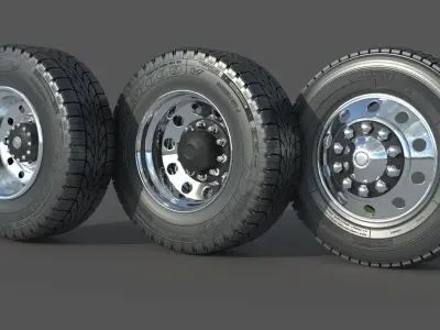 Truck wheel 03 3D model