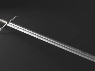 Medieval Longsword Sword PBR Game Ready Low Poly 3D model