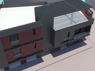 3D Residential Building  Free 3D model