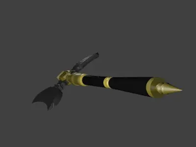 Poleaxe sword Low-poly 3D model purchase
