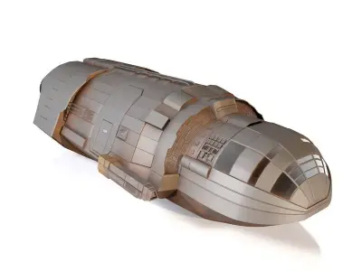 spaceship Free low-poly 3D model