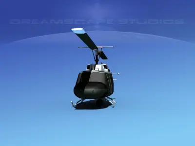 Bell UH-1N Twin Huey Army VIP 3D model