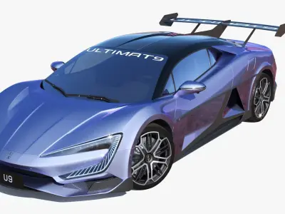 BYD YangWang U9 EV 2023  Low-poly 3D model
