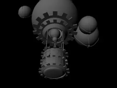 hot air balloon 3D model 28