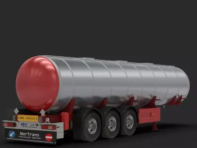 Tank Truck Trailer 3D model