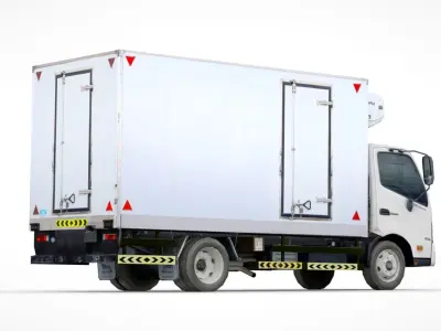 Hino 616 Hybrid Fridge 2020 Low-poly 3D model