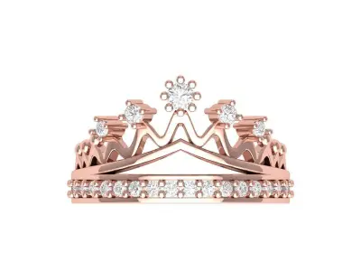 Crown Ring 3D print model