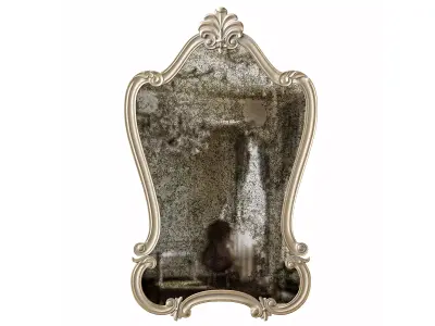 Walton Hall Antique White Mirror 3D model