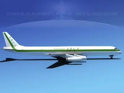 Douglas DC-8-63F ARCA Columbia 3D model