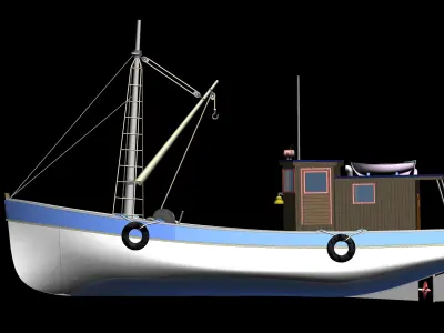 FISHER KING MODEL FISHING BOAT 3D model