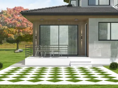 House Low-poly 3D model 2