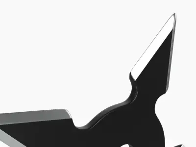 Shuriken ninja throwing knife 01 3D model