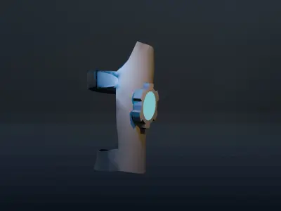 Si fi gloves 3d model blender Free low-poly 3D model