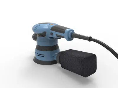 hand-held sanding machine Low-poly 3D model