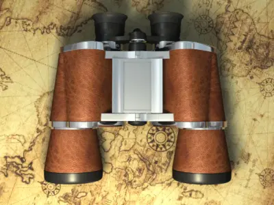 Realistic binoculars   telescope restoring ancient ways 3D model