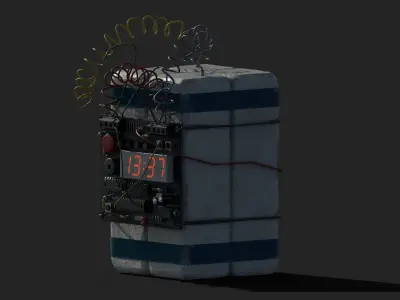 Time Bomb Low-poly 3D model buy