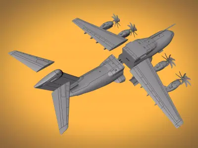 Airbus A400M Atlas Scale 1-144 3D print model
