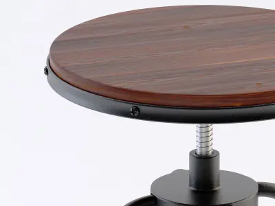 Industrial Mansard Stool 3D model