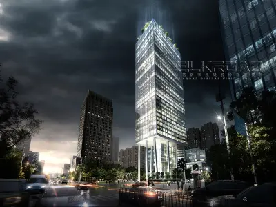 3Dmax fashion city commercial square building 279 3D model