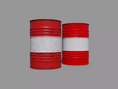 Steel Drum pack  Low-poly 3D model