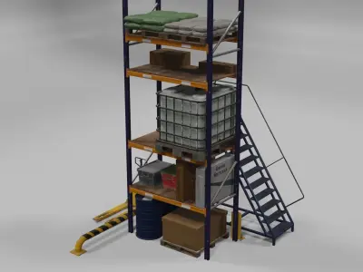 Warehouse pack PBR low poly Low-poly 3D model