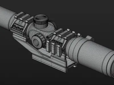 Sniper scope CanisLatrans 1-4x24 IRF 3D model