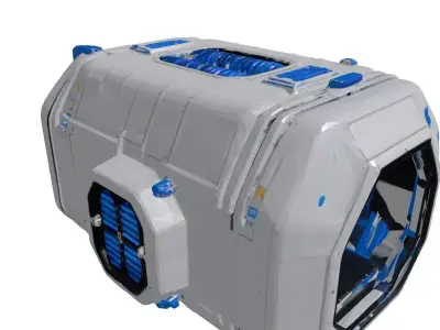 SciFi Modular Space Habitat Module 3D model