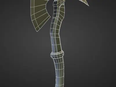 AXE5 high and low poly Low-poly 3D model