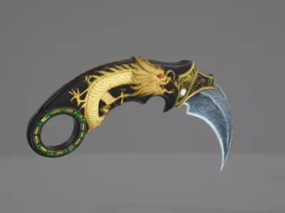 Dragon Karambit - High Poly 3D model