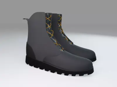 Simple lowpoly military boots Free 3D model