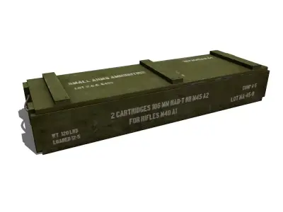 Military Supply Crate Low-poly Free low-poly 3D model