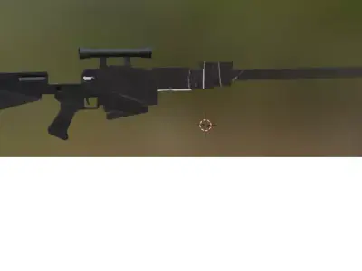 Sniper rifle in game Free 3D model