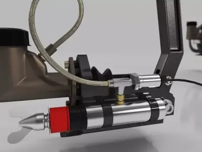 Hydraulic Car Handbrake 3D model