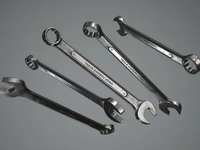 Combination Wrench Low-poly 3D model buy