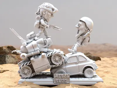 Metal Slug Diorama STL for 3D printing 3D print model